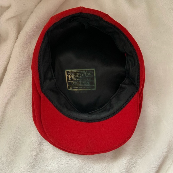 Red Pendleton Newsie Cap - Picture 4 of 4